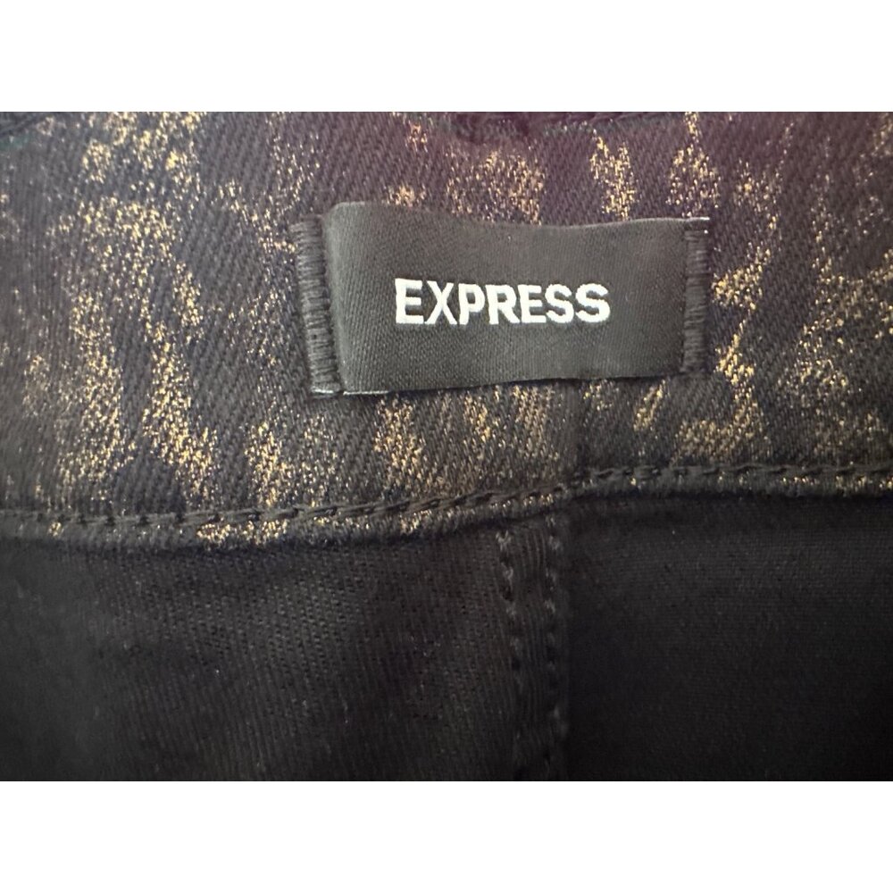2/$30 Express Skinny Mid Rise Snake Print Pants 8R Stretchy NWT - Picture 4 of 15